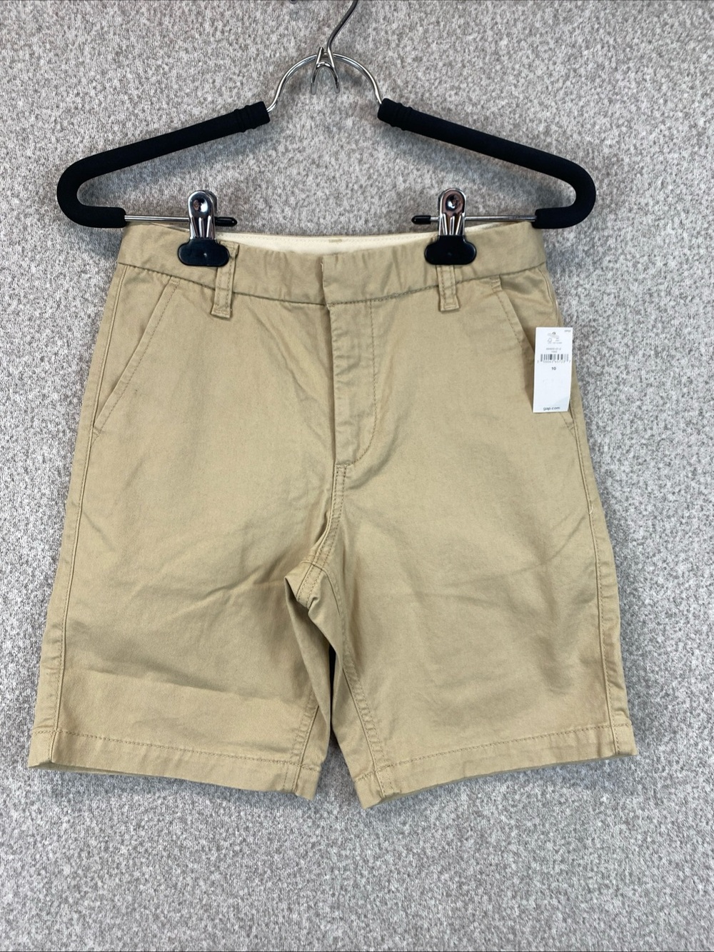 Gap Kids Boy Size 10 Khaki Uniform Twill Flat Front 7" Inseam Chino Shorts prep